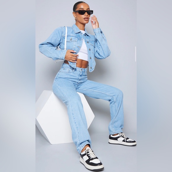 PrettyLittleThing Denim Set - Picture 2 of 2